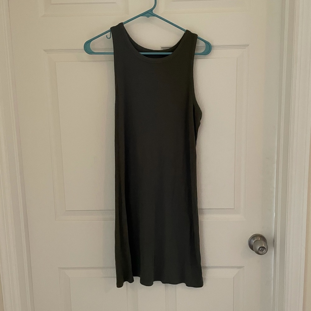 Casual Army Green Dress
